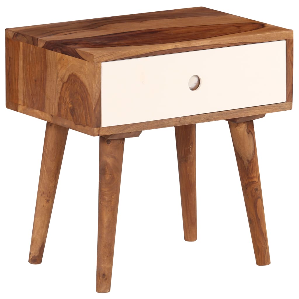 Bedside Table Solid Acacia Wood 45x30x45 cm
